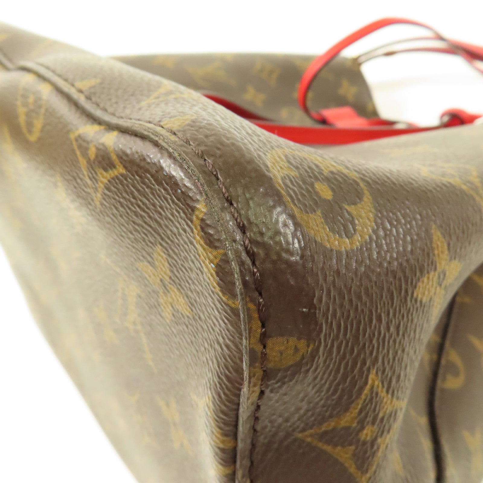 LOUIS VUITTON Monogram Neo Noe Bucket Bag金扣肩背袋Coquelicot/紅色