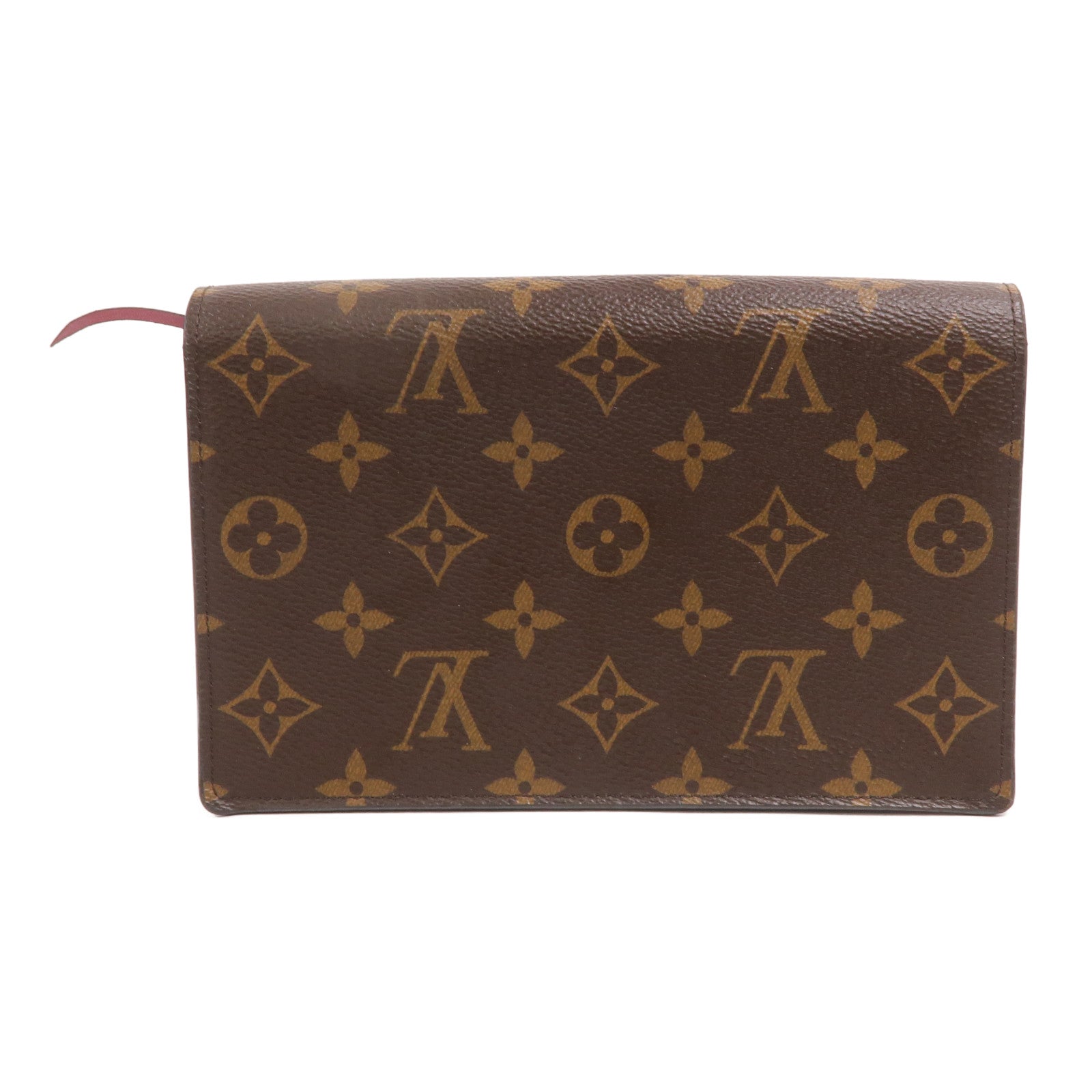 LOUIS VUITTON Monogram Portefeuille Flore金扣鏈帶肩背袋