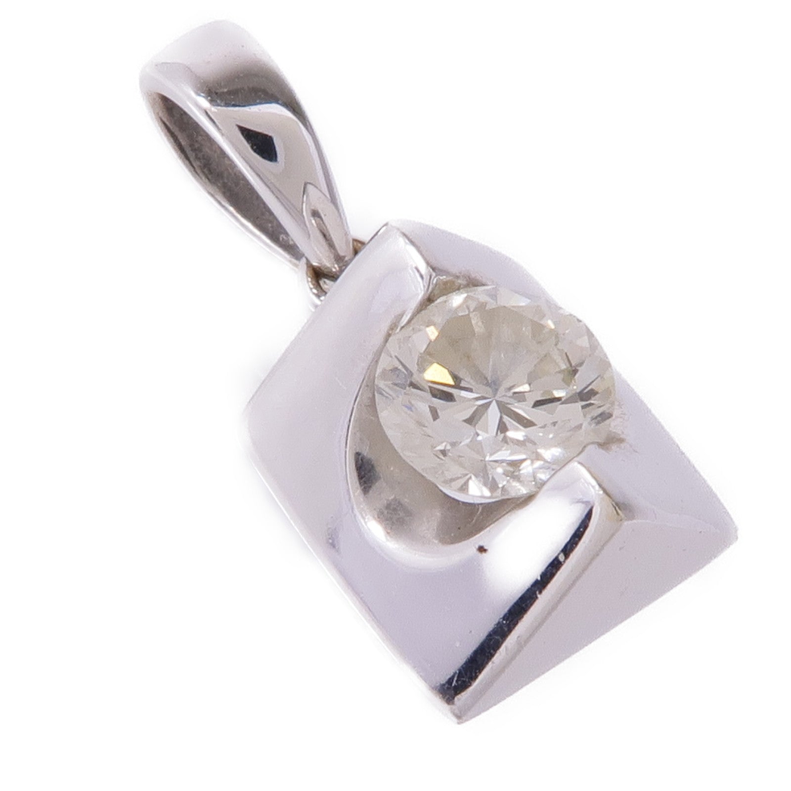 JEWELRY 18K白金Diamond Pendant Top鑽石吊墜