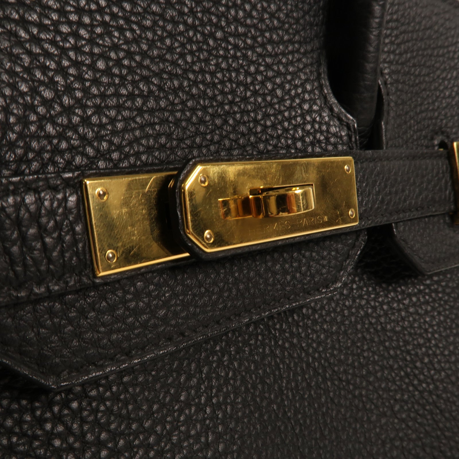 HERMES Togo皮革Birkin 30金扣手挽袋Noir