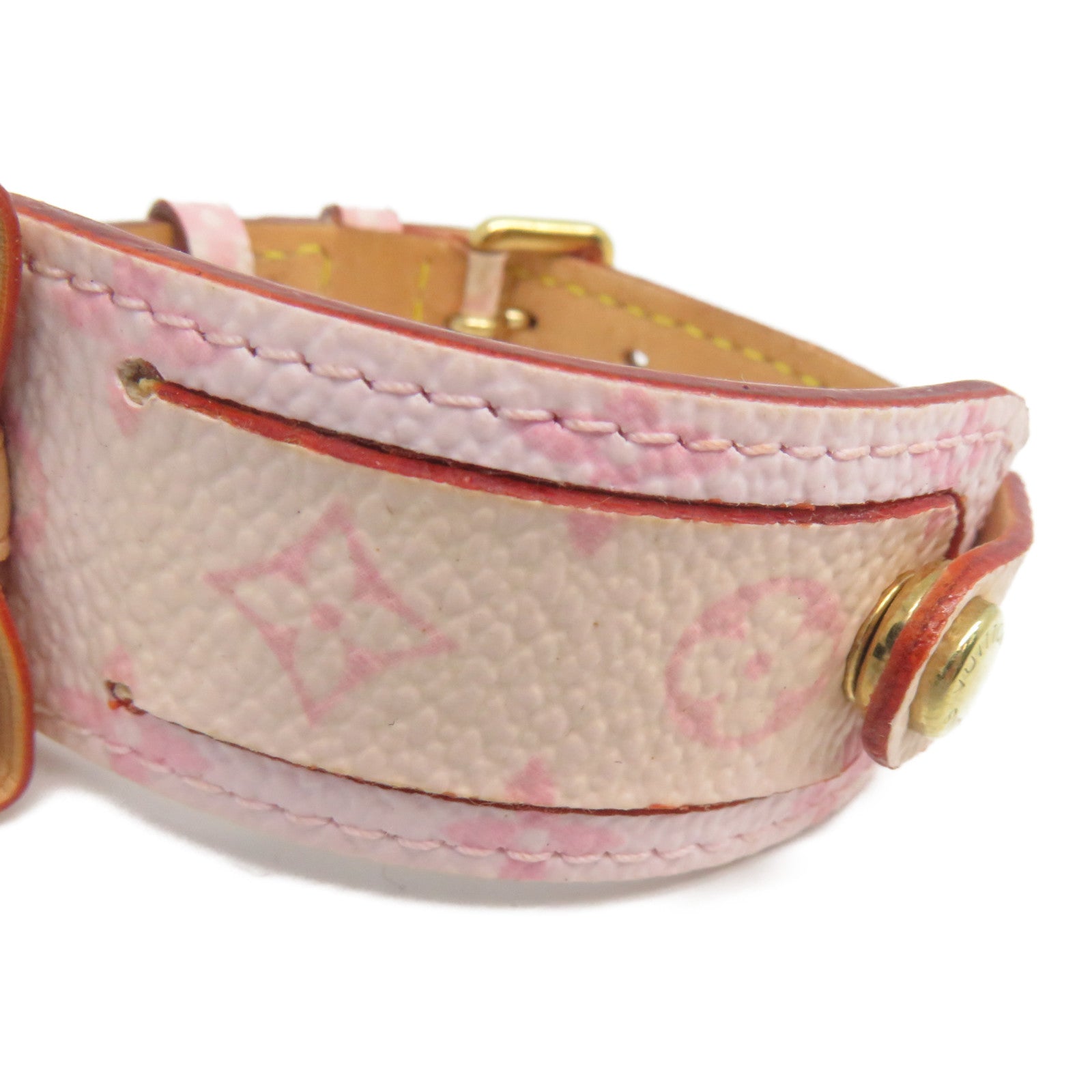 LOUIS VUITTON 【激減優惠】Monogram Bracelet金扣手鐲粉紅色