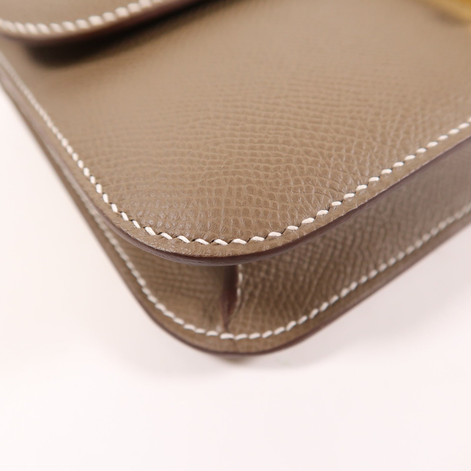 HERMES Epsom皮革Constance Elan肩背袋Etoupe