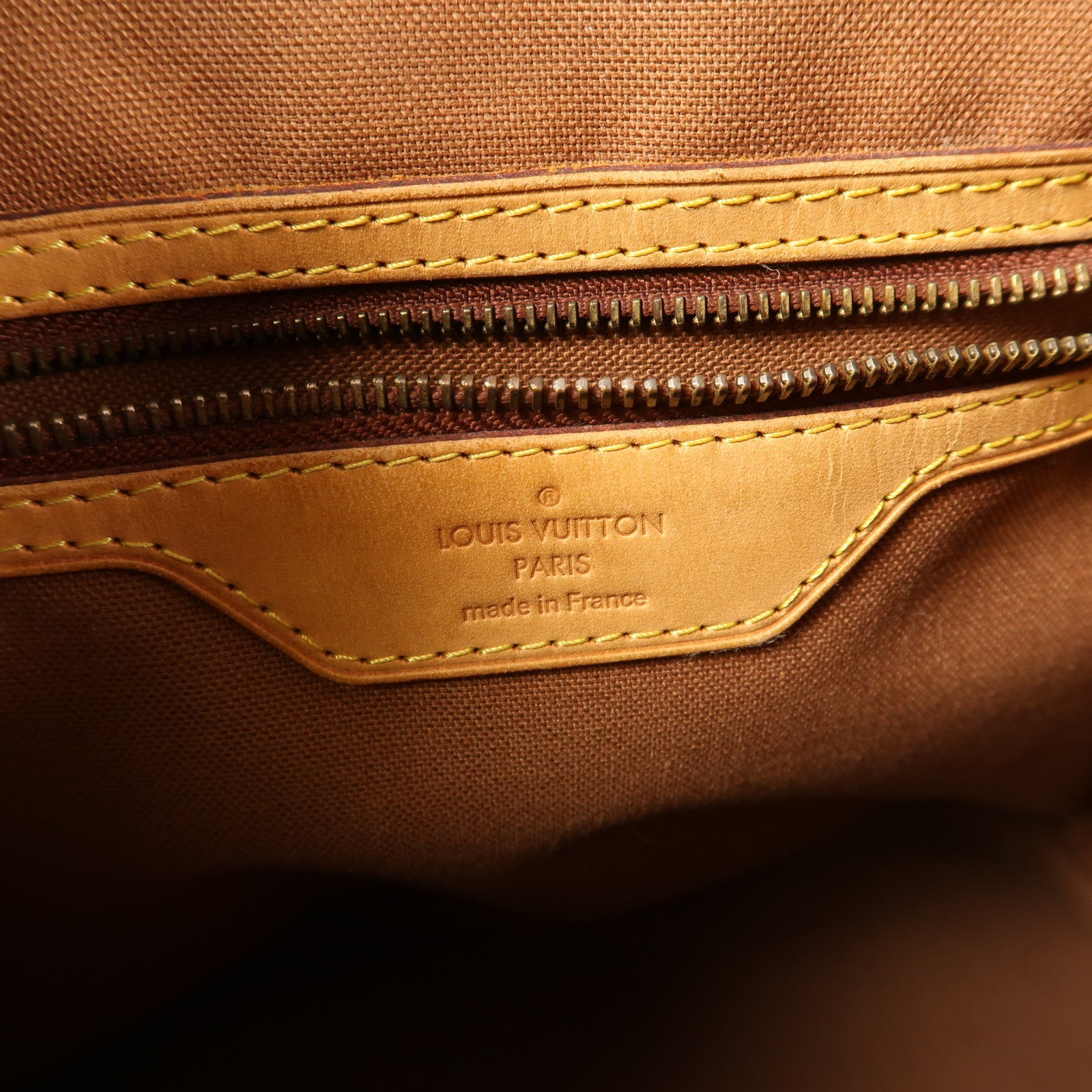 LOUIS VUITTON Monogram Batignolles金扣肩背袋棕色