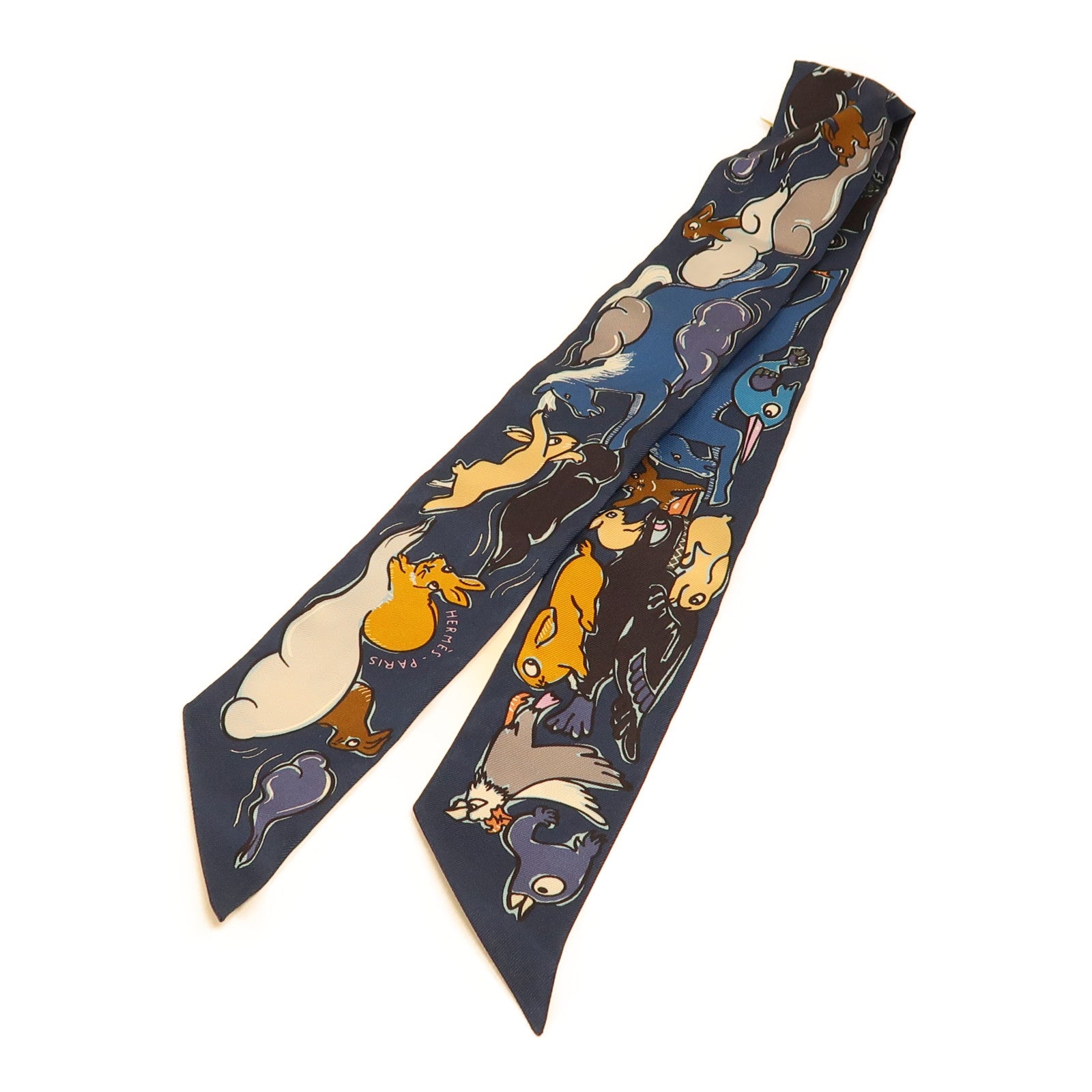 HERMES 絲質Twilly絲巾