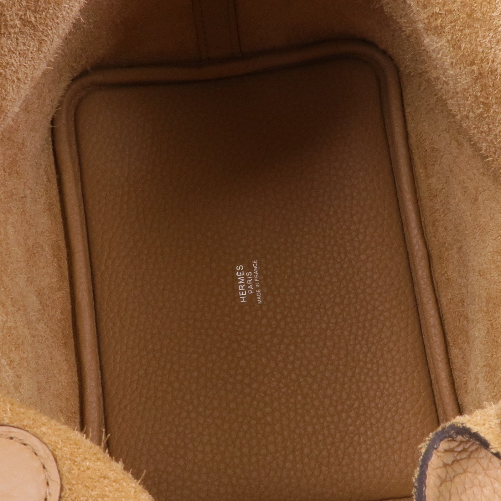 HERMES PHW Picotin PM Tote Bag Clemence Leather Brown