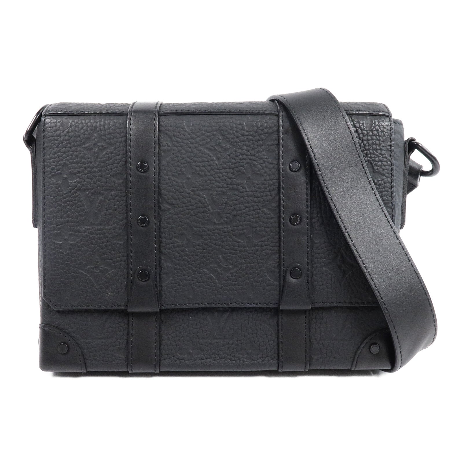 LOUIS VUITTON Monogram Taurillon Trunk Messenger Bag肩背袋