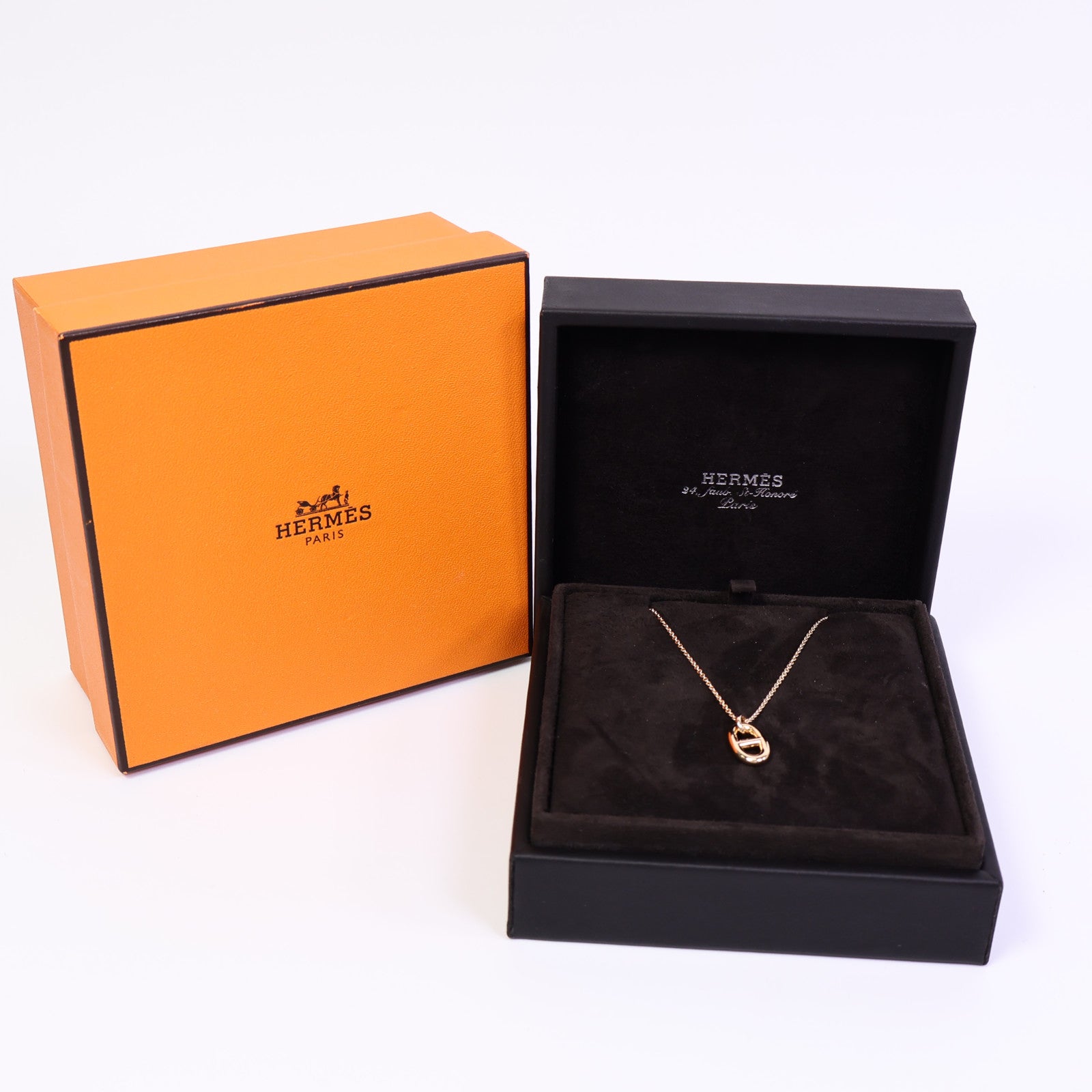 HERMES 18K玫瑰金Farandole Pendant項鍊