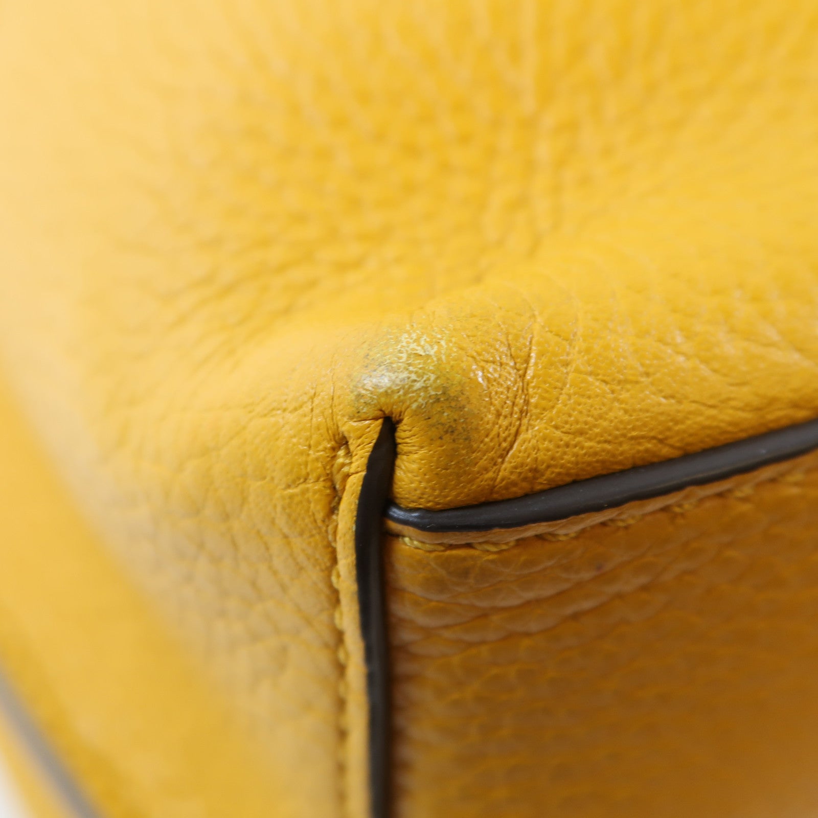 Tory Burch 牛皮皮革Tote Bag金扣肩背袋黃色