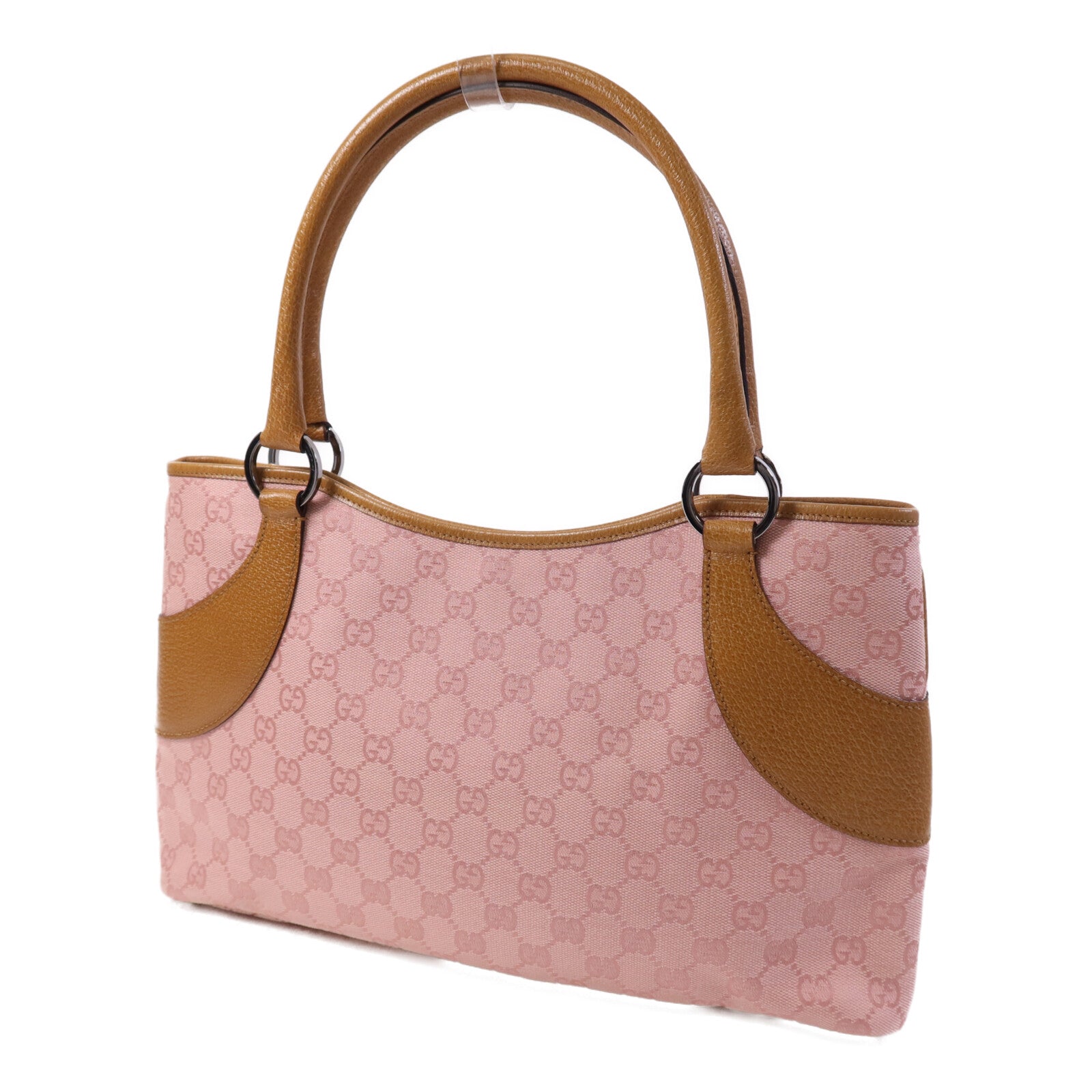 GUCCI 帆布Shoulder Bag銀扣肩背袋