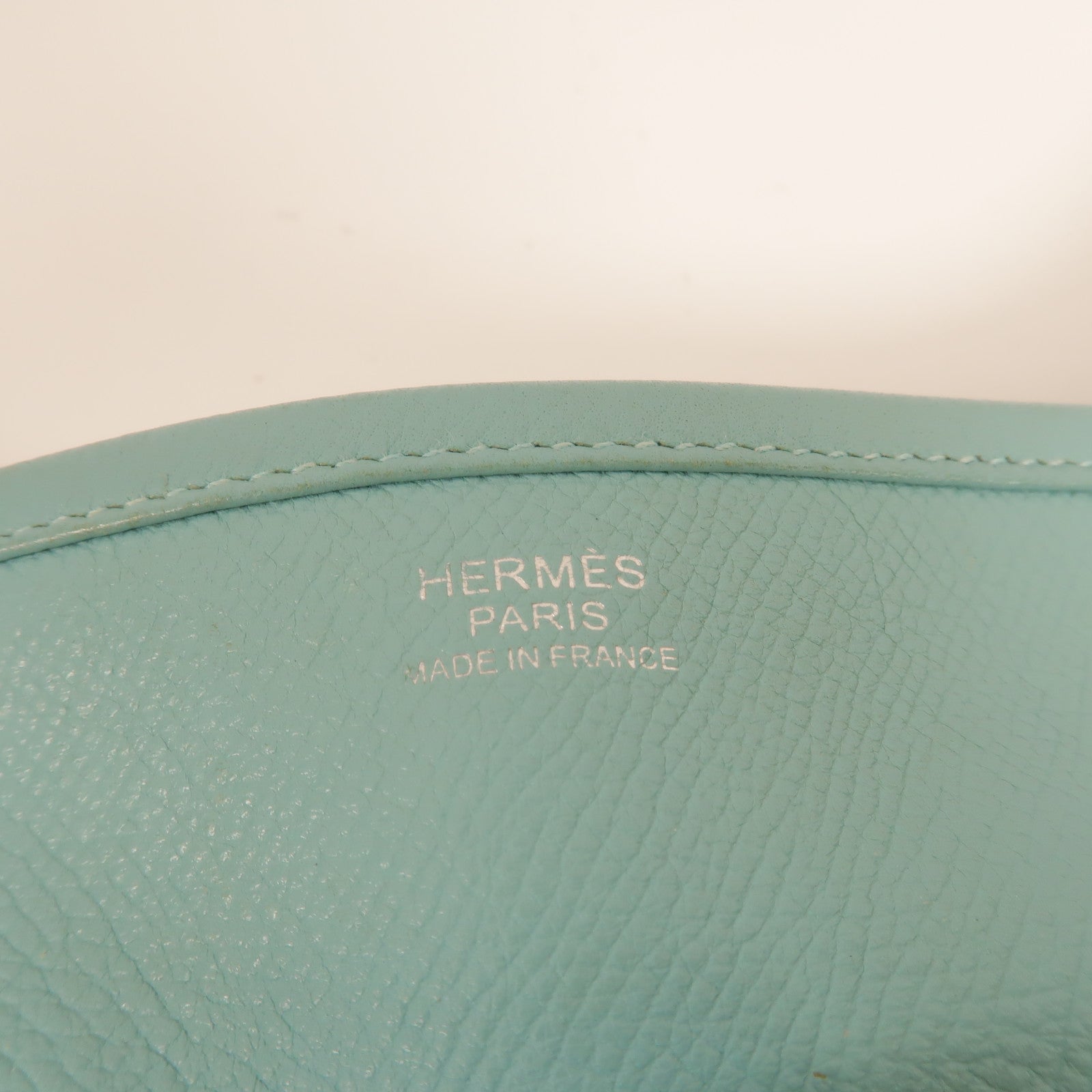 HERMES Epsom皮革Evelyne PM 肩背袋Bleu Atoll