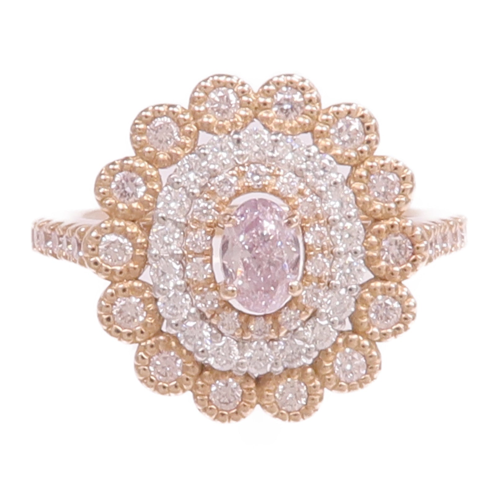 JEWELRY 18K玫瑰金/PT900鉑金Diamond Ring鑽石戒指