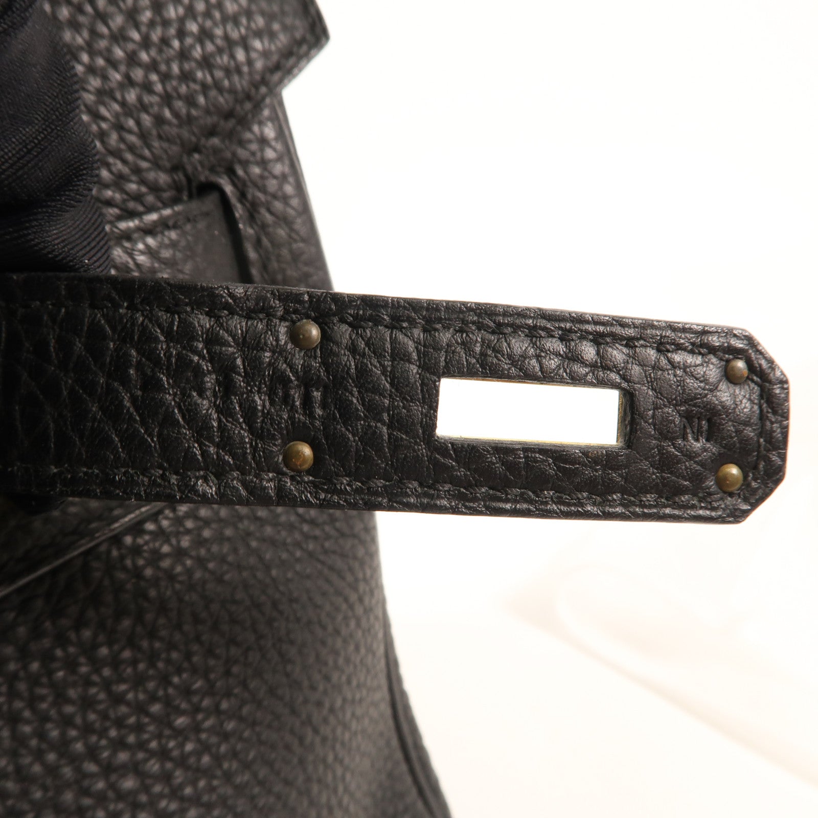HERMES Togo皮革Birkin 30金扣手挽袋Noir