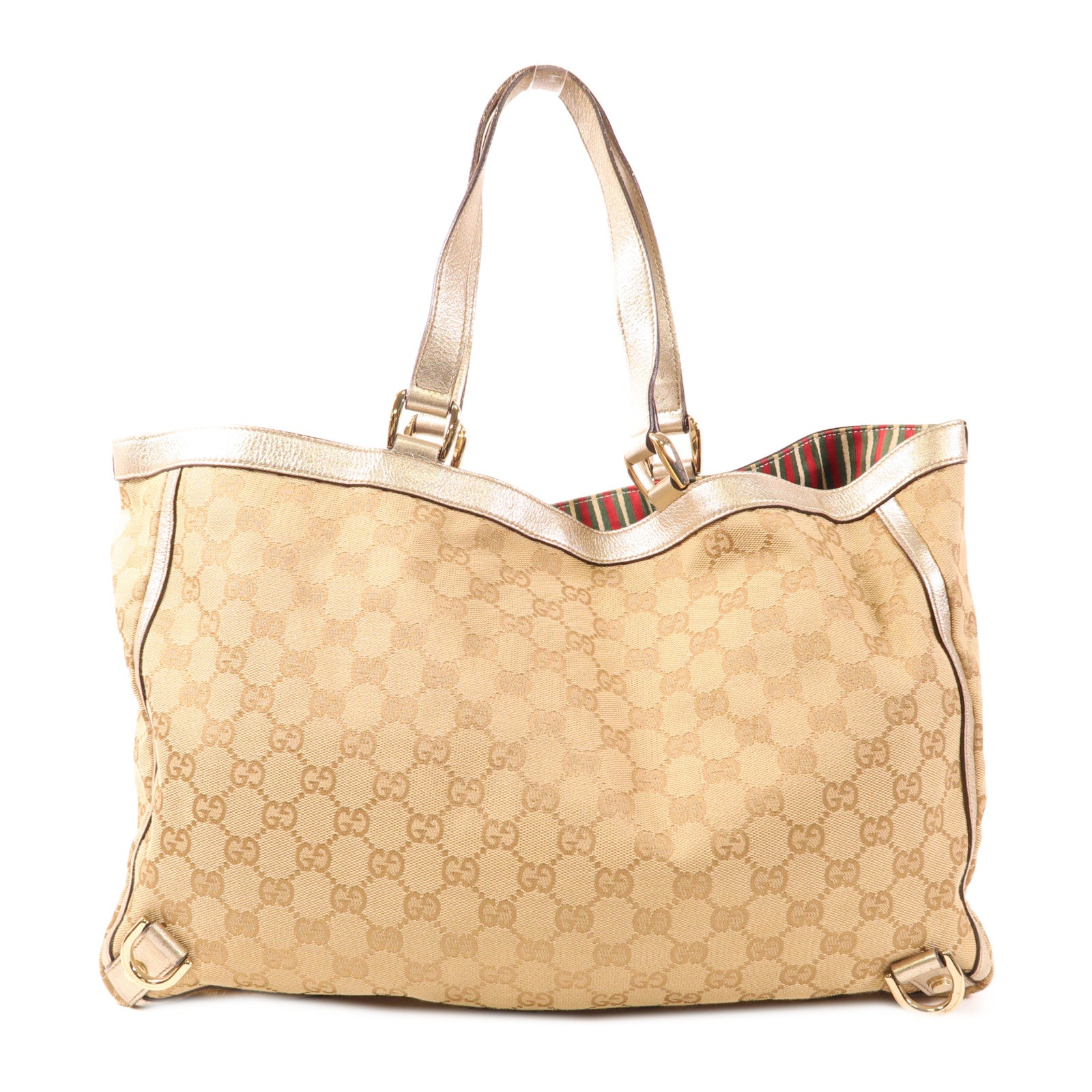 GUCCI 【激減優惠】帆布Tote Bag金扣手挽袋