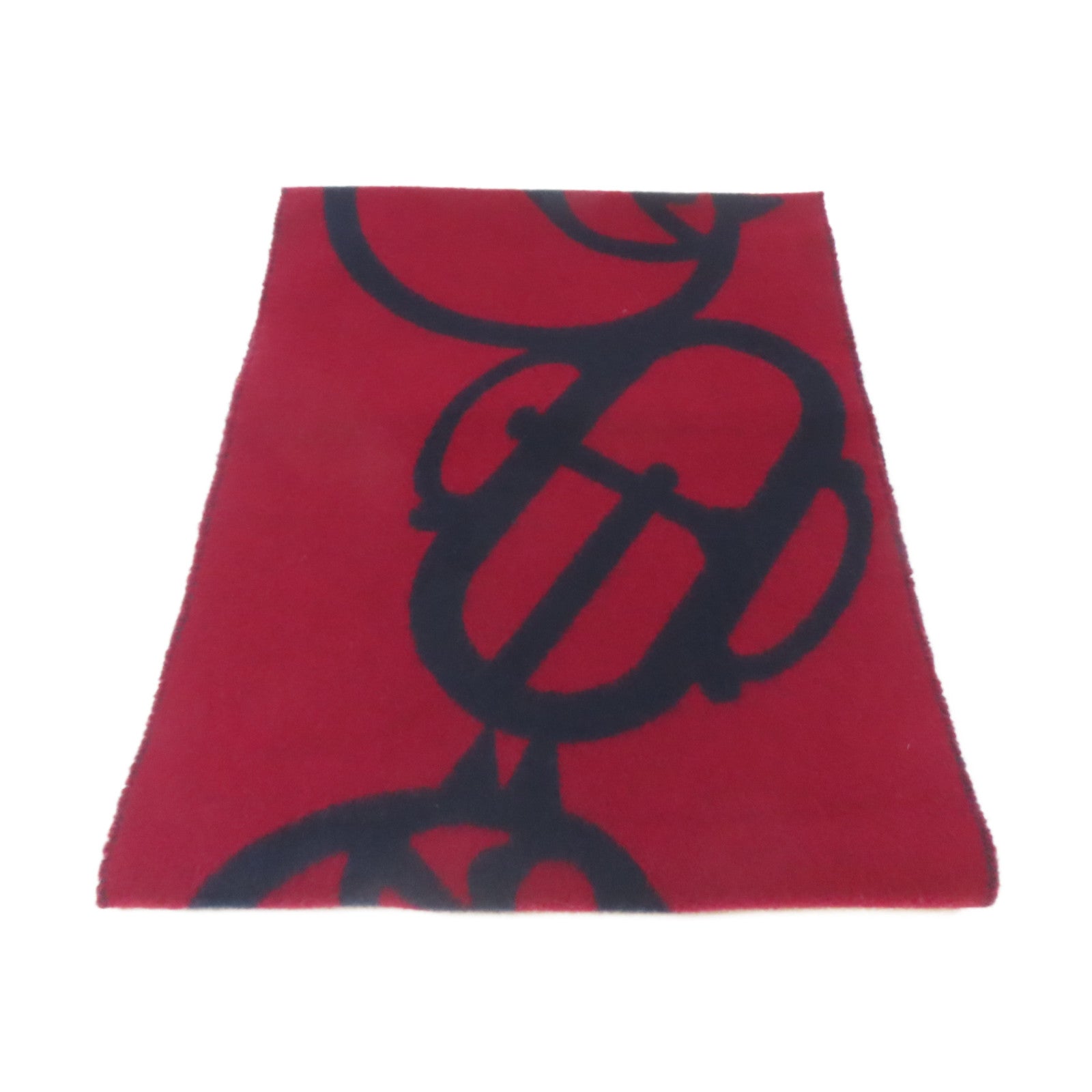 HERMES Cachemire Scarf圍巾黑色/紅色