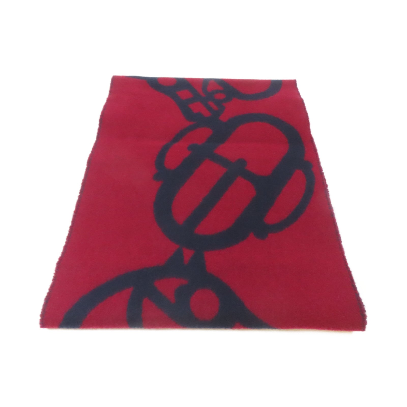 HERMES Cachemire Scarf圍巾黑色/紅色