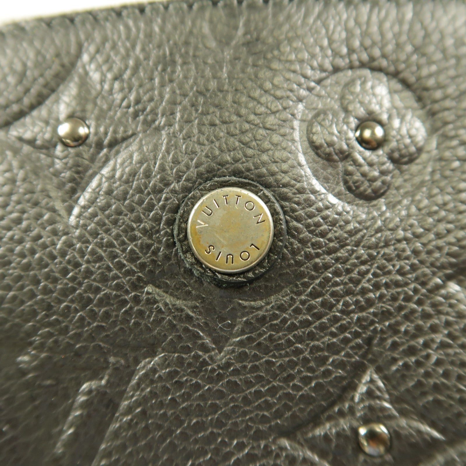 LOUIS VUITTON Monogram Empreinte Montaigne BB Studs銀扣手挽肩背兩用袋