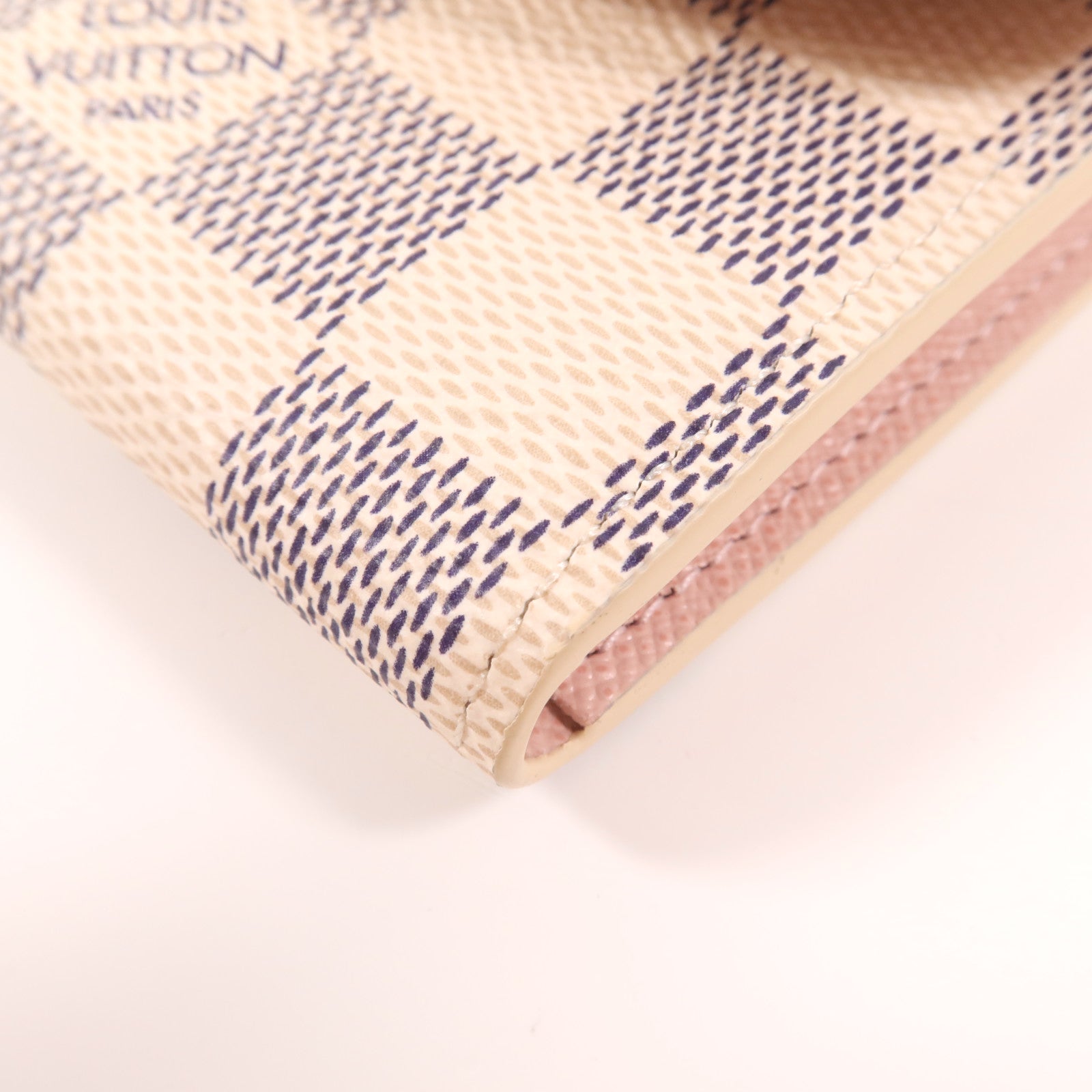 LOUIS VUITTON Damier Azur Emilie金扣長錢包