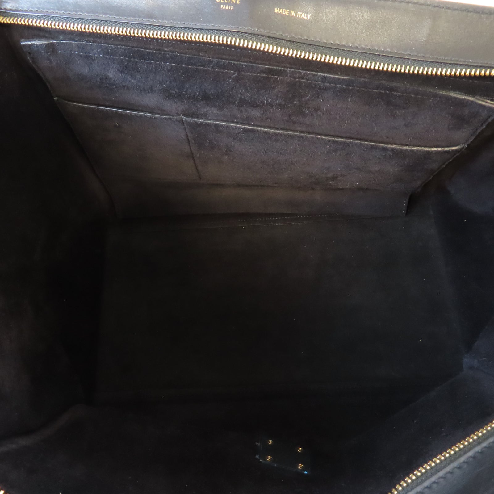 CELINE 【激減優惠】牛皮皮革Trapaze金扣肩背袋黑色/灰色