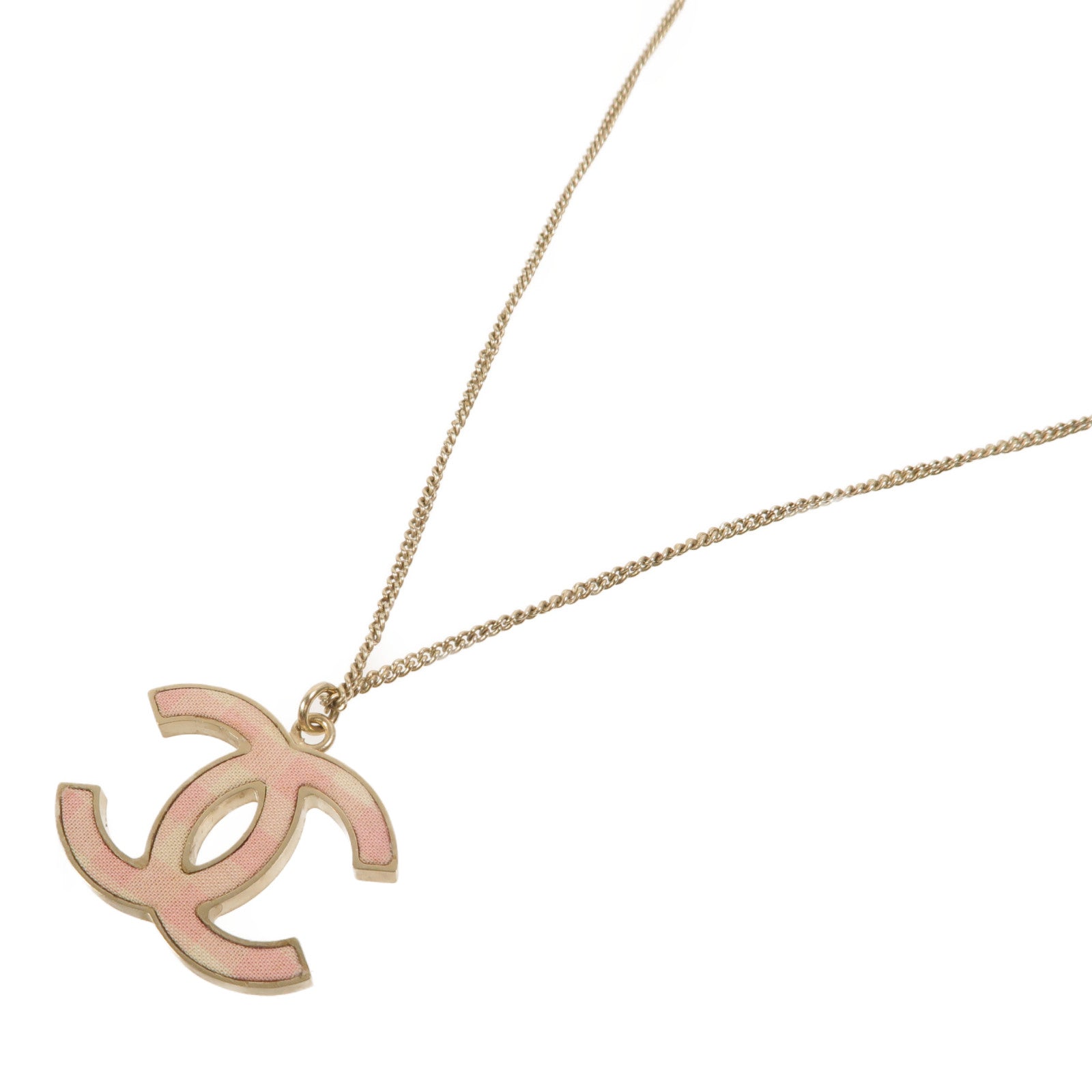 CHANEL 金屬Enamel CC Pendant Necklace項鍊