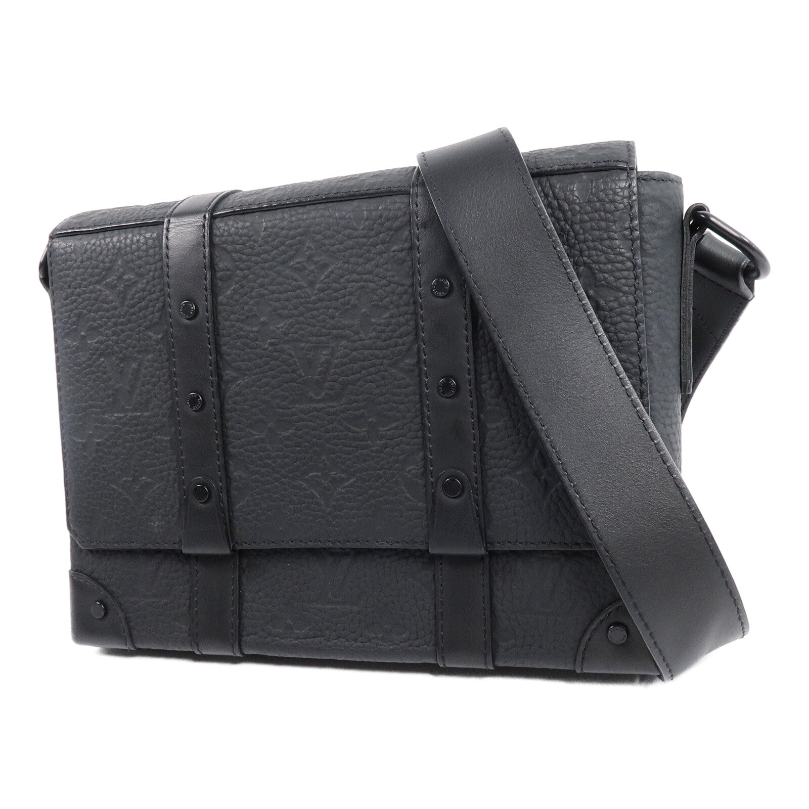 LOUIS VUITTON Monogram Taurillon Trunk Messenger Bag肩背袋