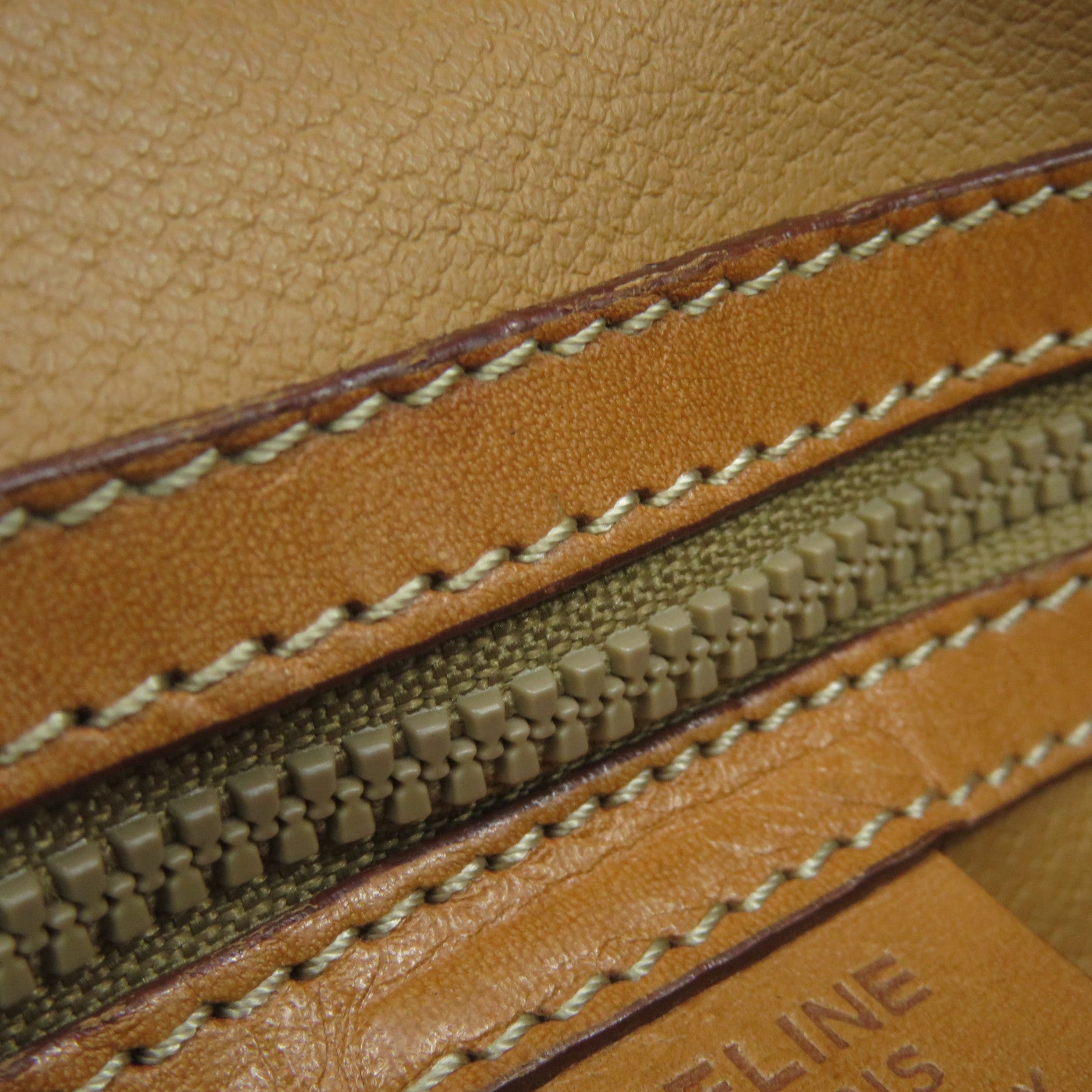 CELINE 塗層帆布Shoulder Bag金扣肩背袋啡色