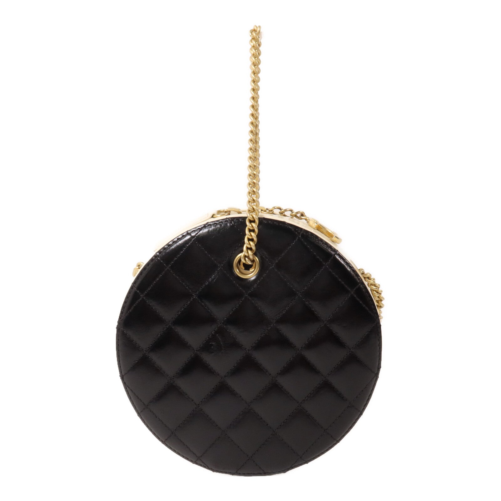 CHANEL 牛皮皮革Materasse Co Co鏈帶手挽肩背兩用袋