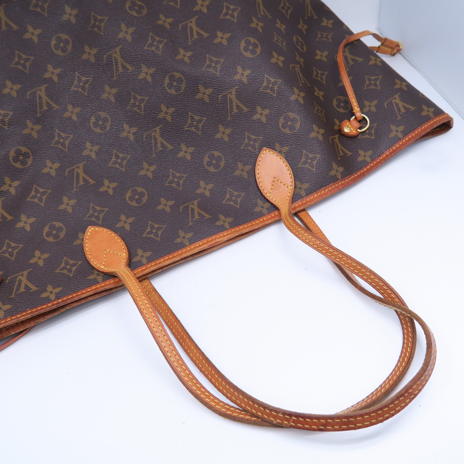 LOUIS VUITTON 【激減優惠】Monogram Neverfull GM金扣手挽袋啡色