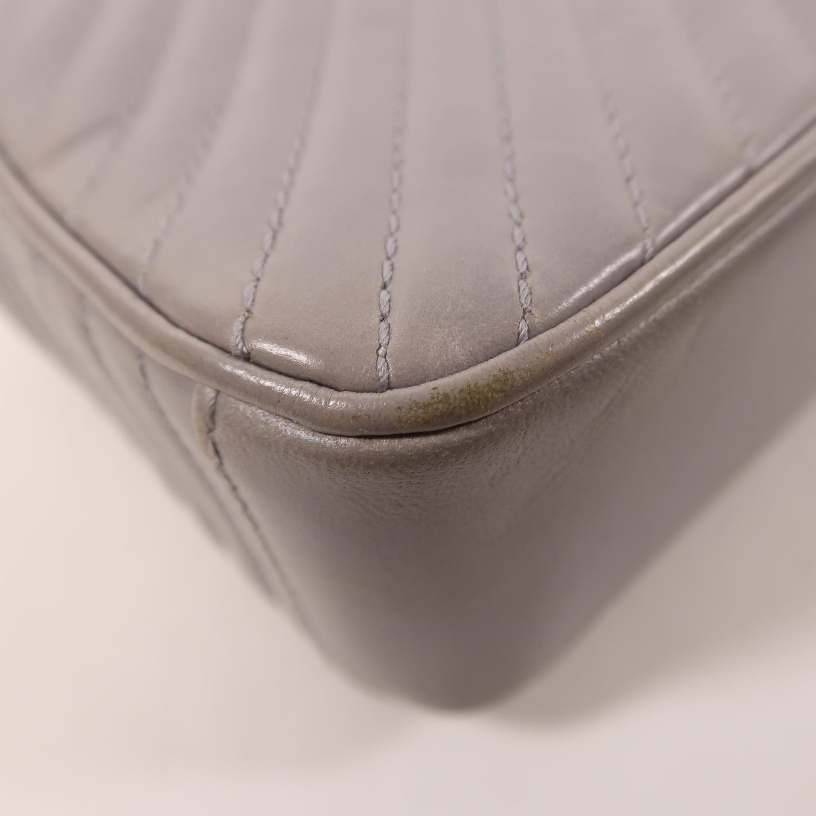 CHANEL 牛皮皮革Chain Shoulder銀扣鏈帶肩背袋