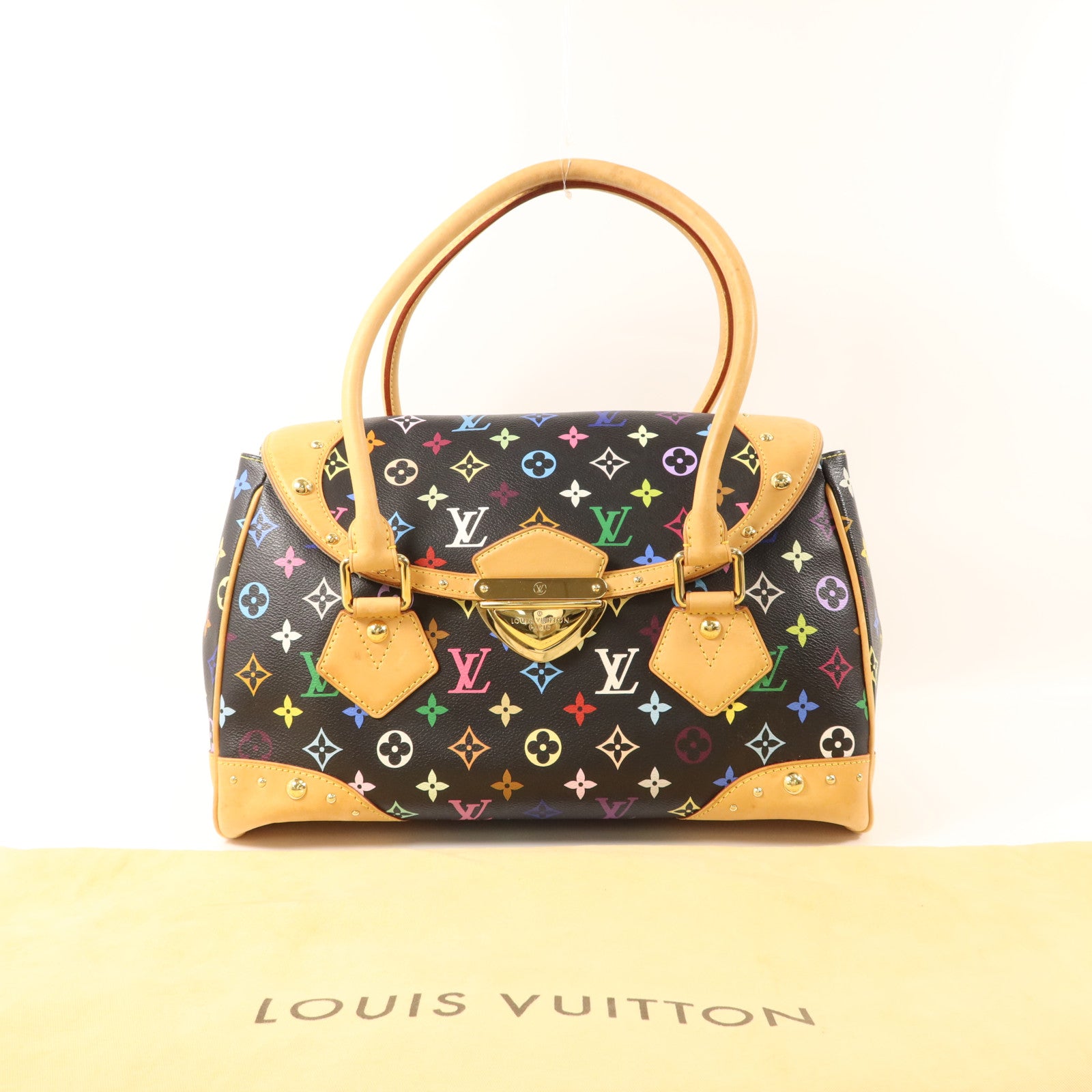 LOUIS VUITTON Monogram Multicolore Beverly GM金扣肩背袋