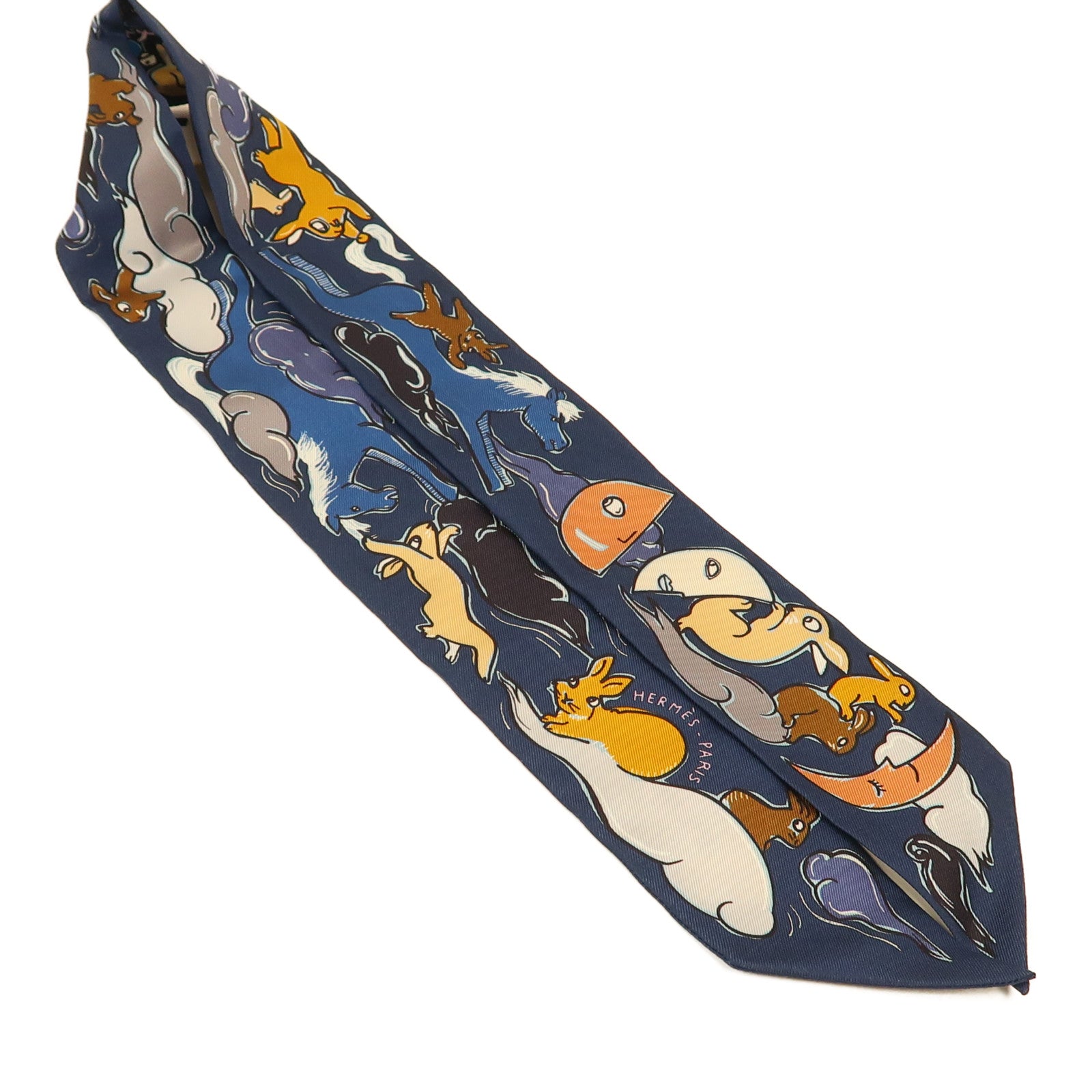 HERMES 絲質Twilly絲巾