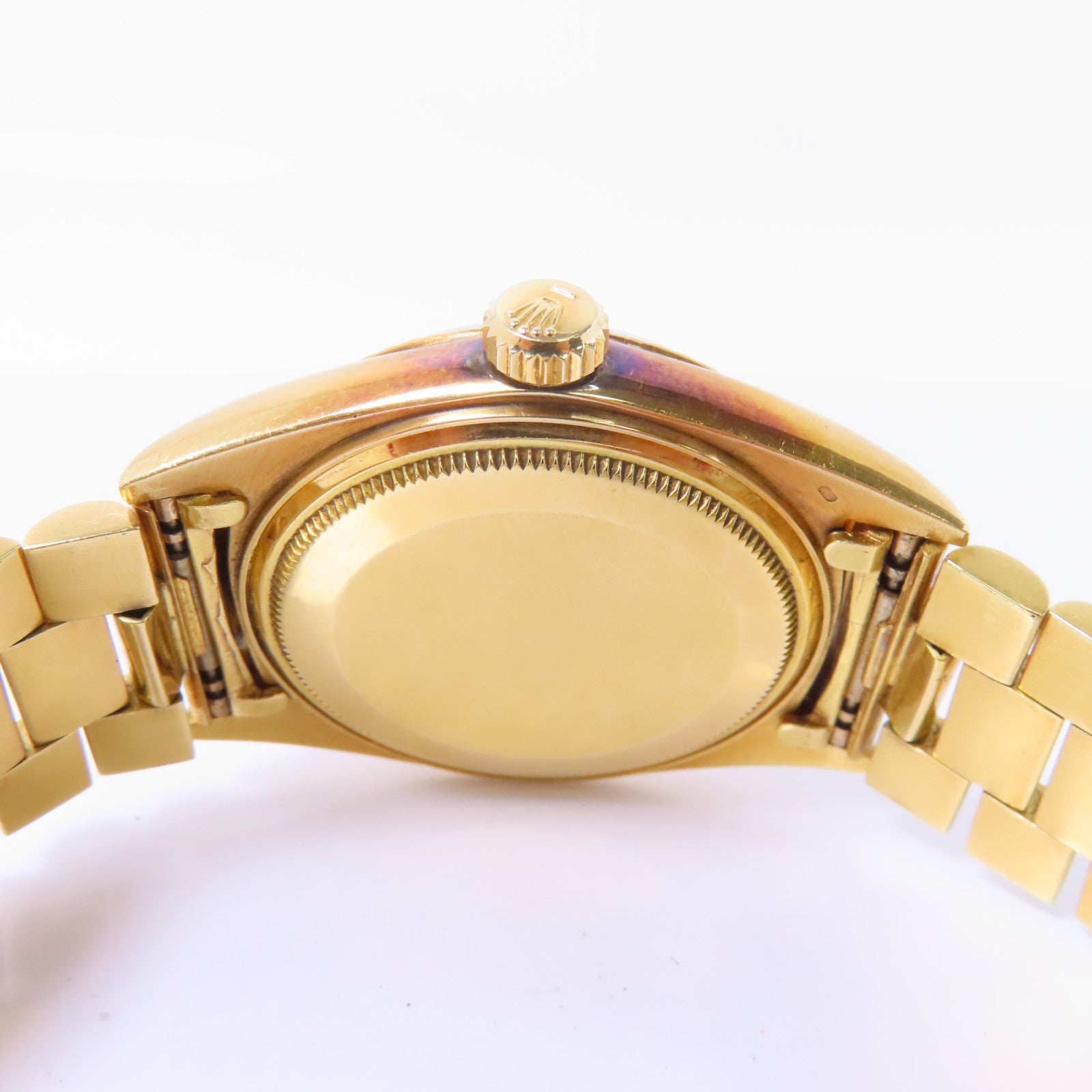 ROLEX Daydate 18K黃金手錶自動機芯白色