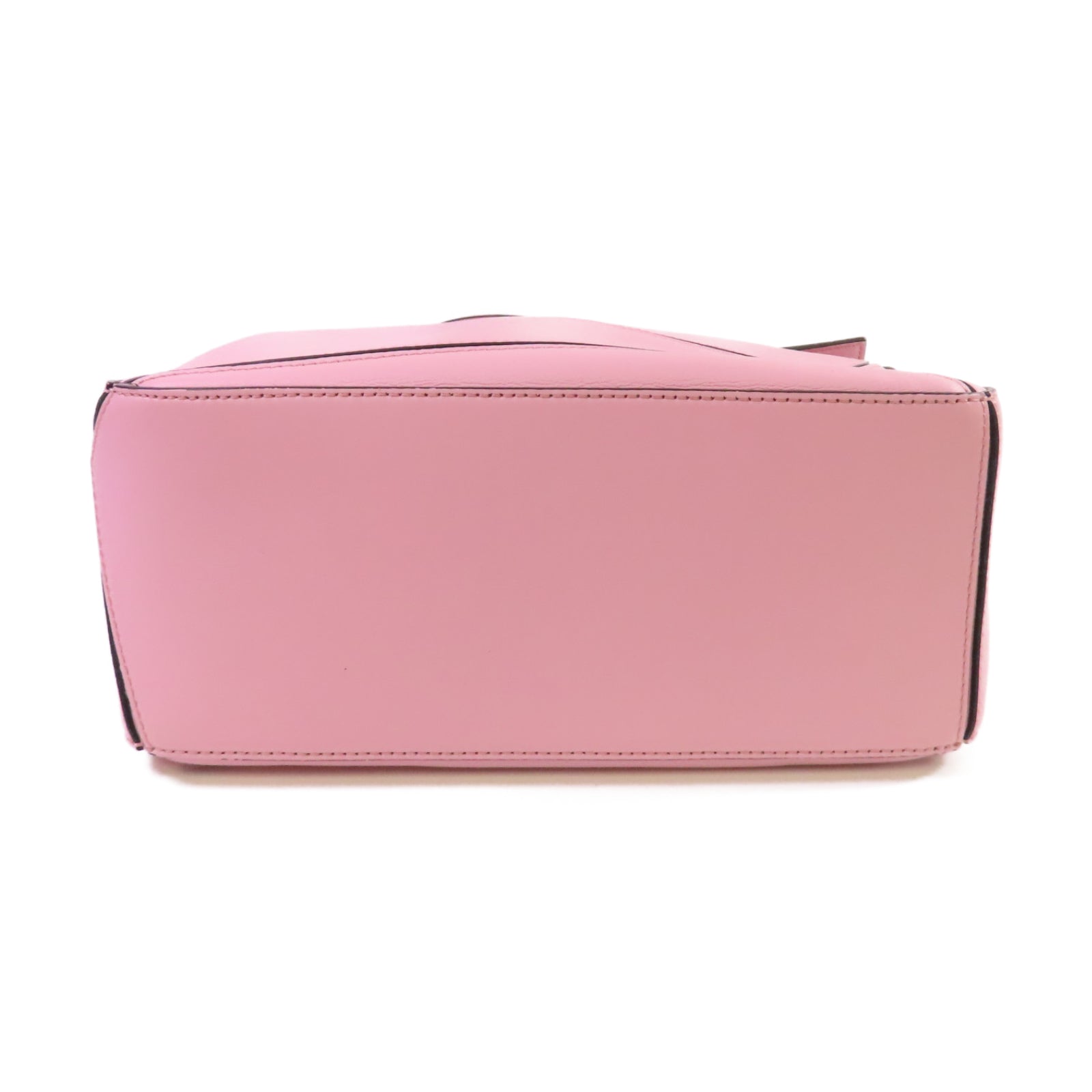 LOEWE 牛皮皮革Small Puzzle 2Way Shoulder Bag銀扣手挽肩背兩用袋粉紅色