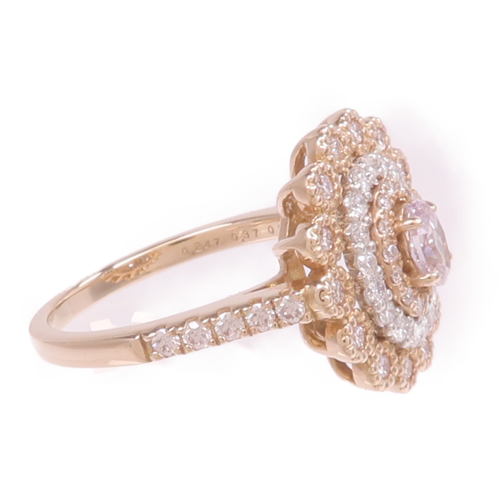 JEWELRY 18K玫瑰金/PT900鉑金Diamond Ring鑽石戒指