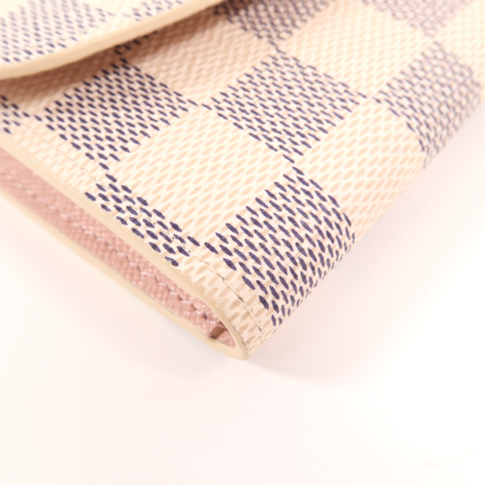 LOUIS VUITTON Damier Azur Emilie金扣長錢包