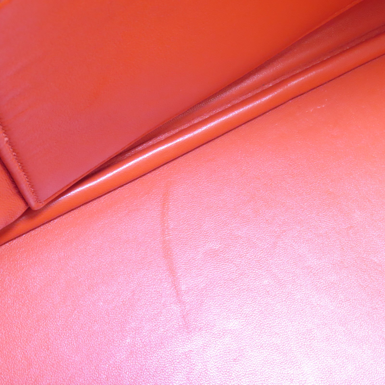 HERMES Clemence皮革Bolide 35銀扣手挽肩背兩用袋Orange Poppy