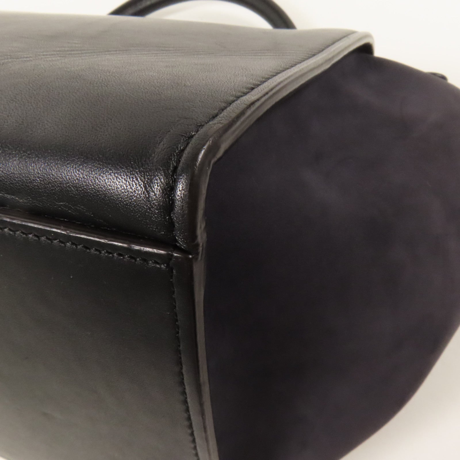 CELINE 牛皮/麂皮皮革Trapeze金扣手挽肩背兩用袋