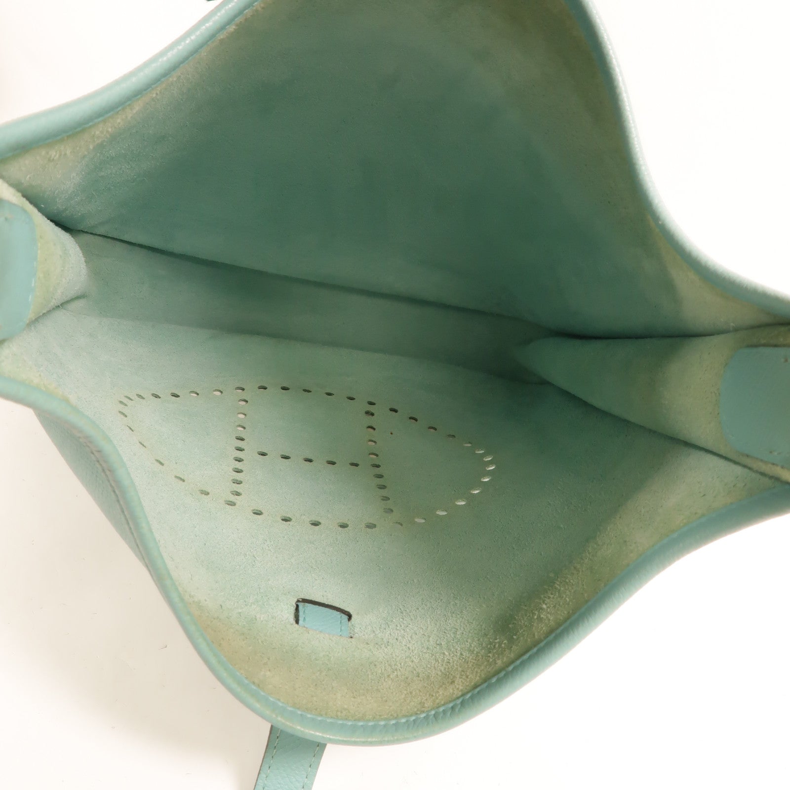 HERMES Epsom皮革Evelyne PM 肩背袋Bleu Atoll