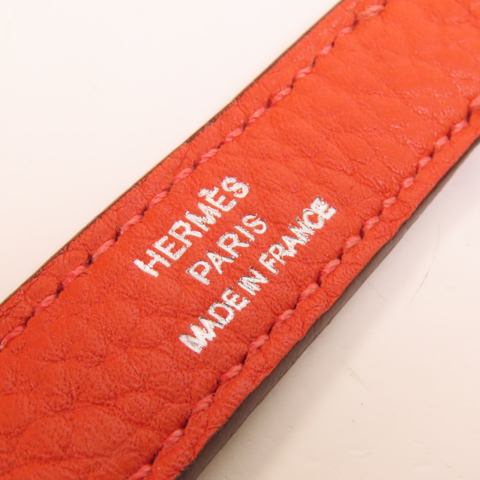 HERMES Clemence皮革Bolide 35銀扣手挽肩背兩用袋Orange Poppy