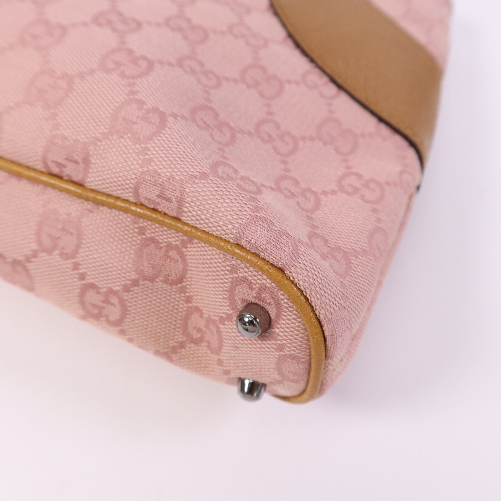 GUCCI 帆布Shoulder Bag銀扣肩背袋
