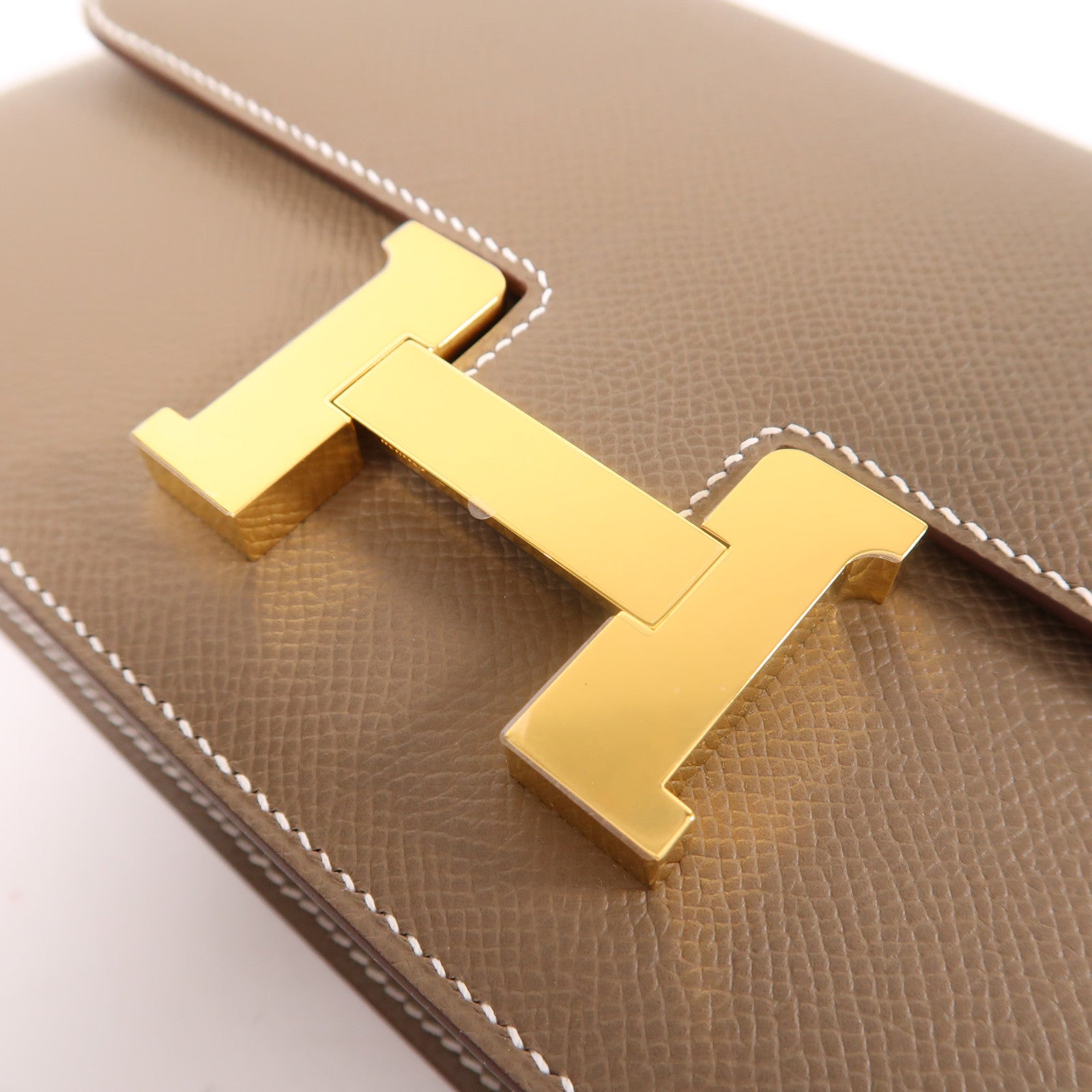 HERMES Epsom皮革Constance Elan肩背袋Etoupe