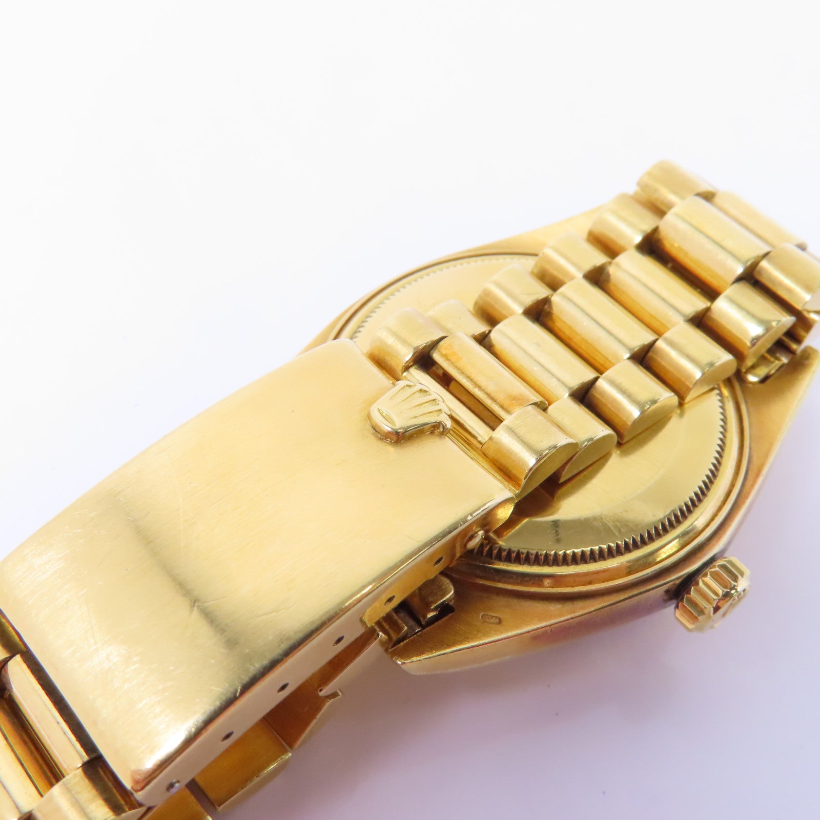 ROLEX Daydate 18K黃金手錶自動機芯白色