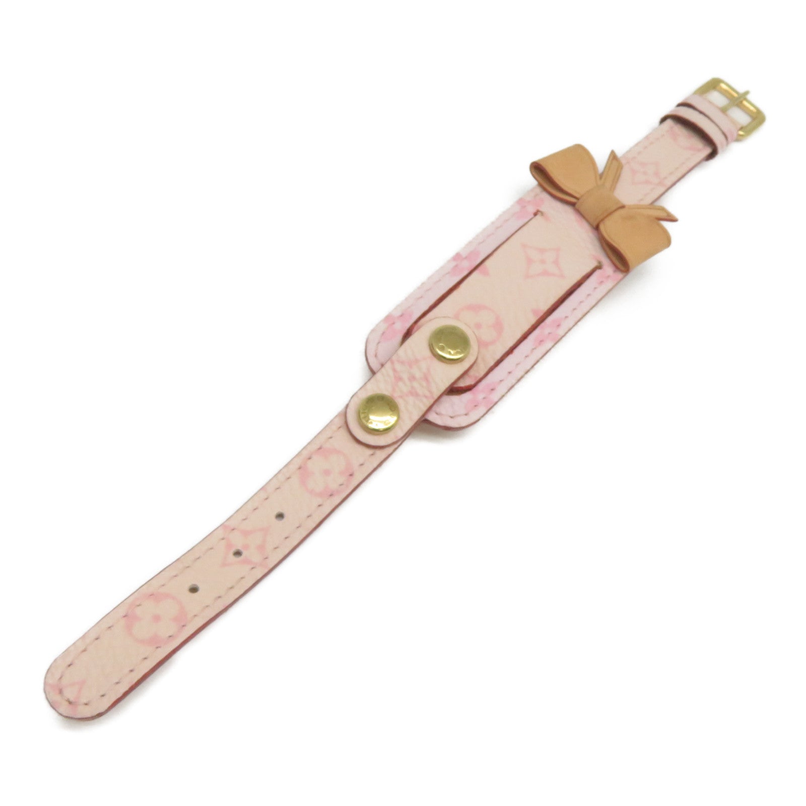 LOUIS VUITTON 【激減優惠】Monogram Bracelet金扣手鐲粉紅色