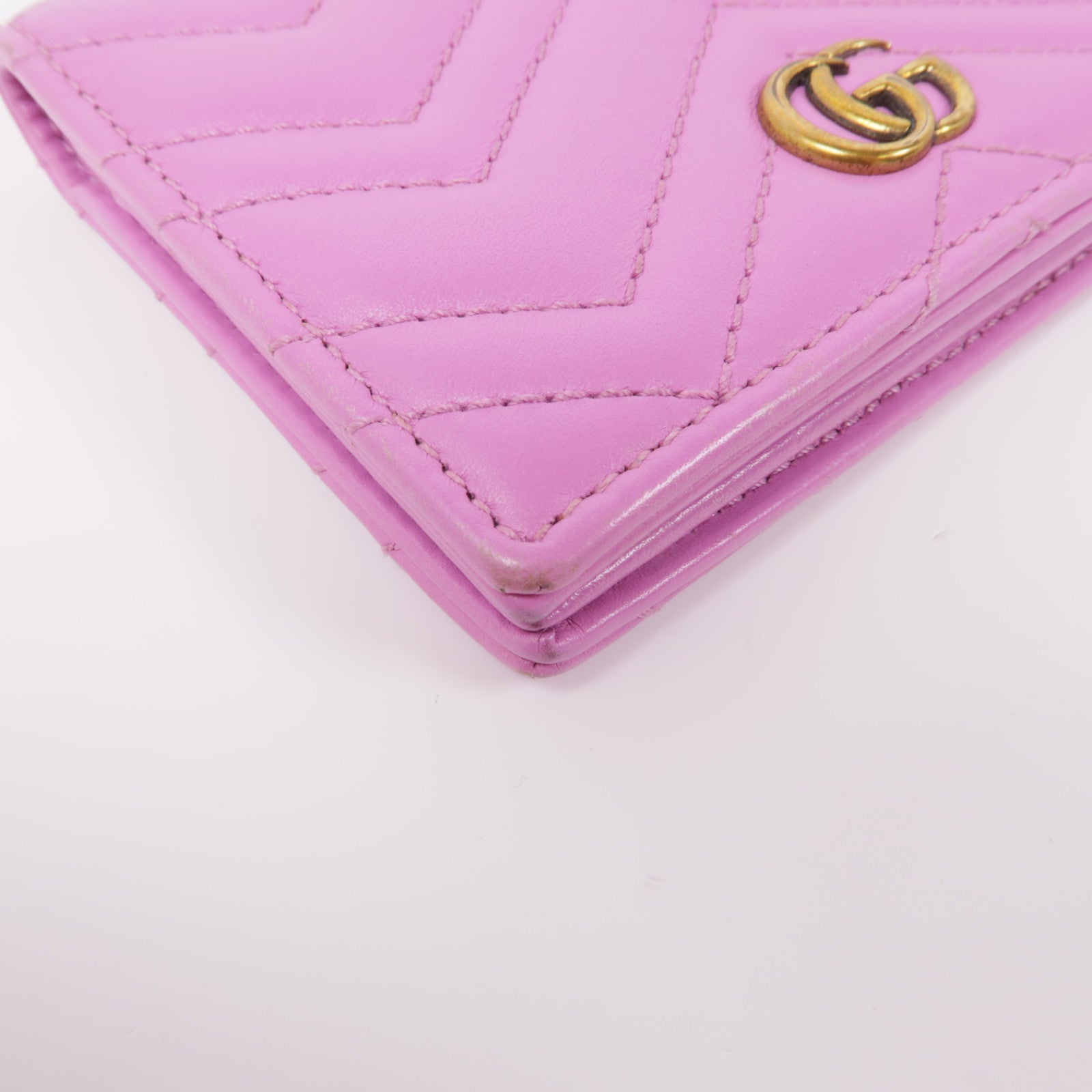 GUCCI 羊皮皮革Wallet金扣錢包