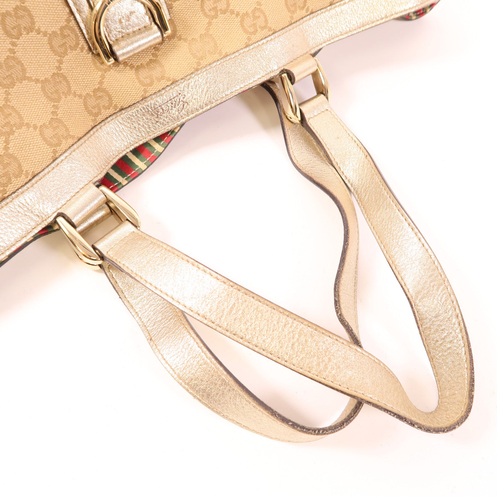 GUCCI 【激減優惠】帆布Tote Bag金扣手挽袋