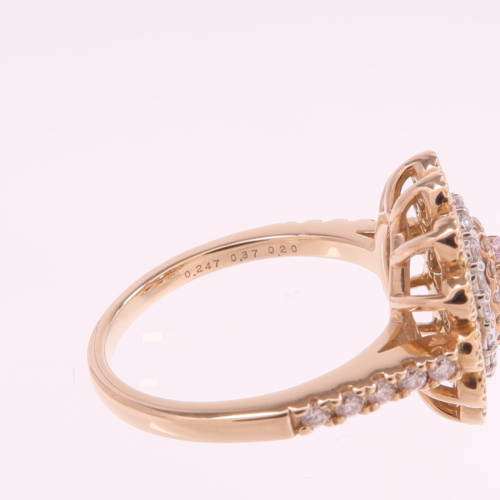 JEWELRY 18K玫瑰金/PT900鉑金Diamond Ring鑽石戒指