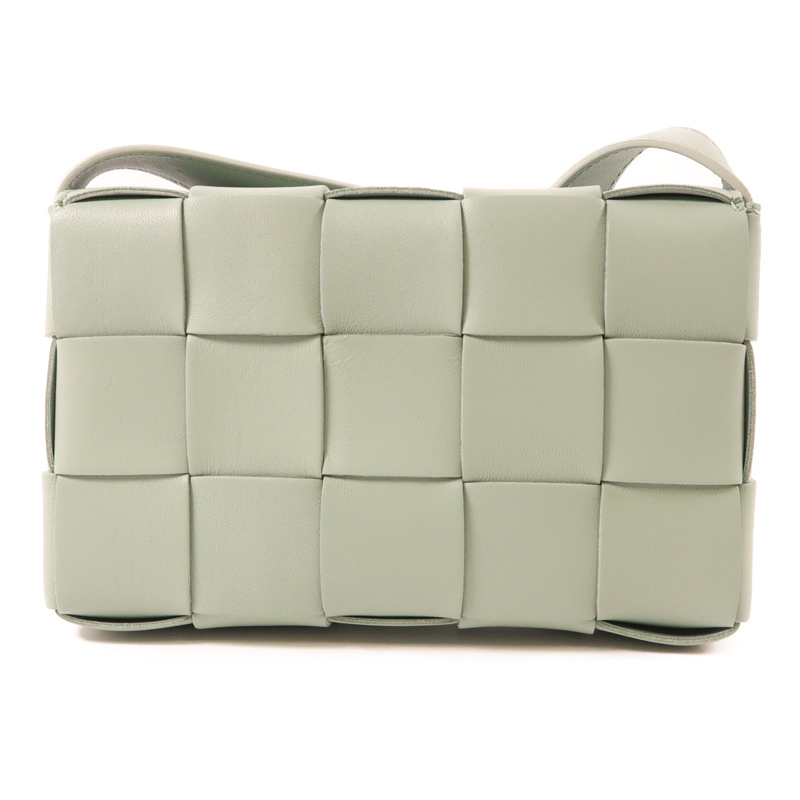 BOTTEGA VENETA BV Cassette Bag Shoulder Bag Lambskin Leather Light Green