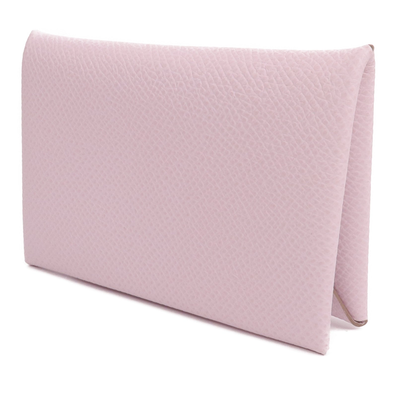 HERMES Epsom皮革Calvi Card Holder卡片套Mauve Pale
