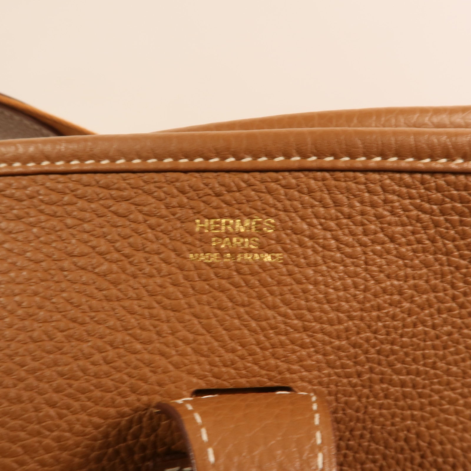 HERMES Clemence皮革Evelyne PM金扣肩背袋