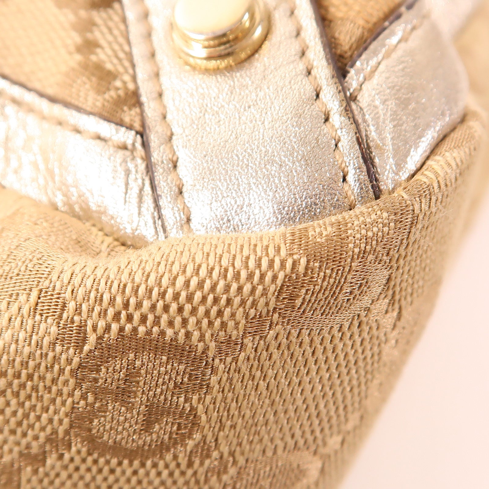 GUCCI 帆布Tote Bag金扣手挽袋