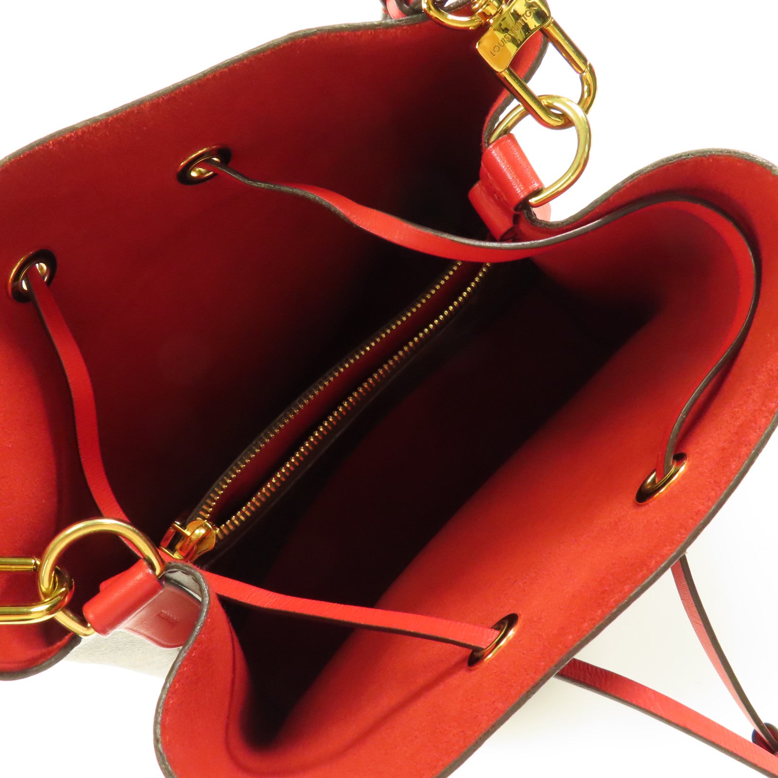 LOUIS VUITTON 【激減優惠】Monogram Neo Noe Bucket Bag金扣肩背袋Coquelicot/紅色